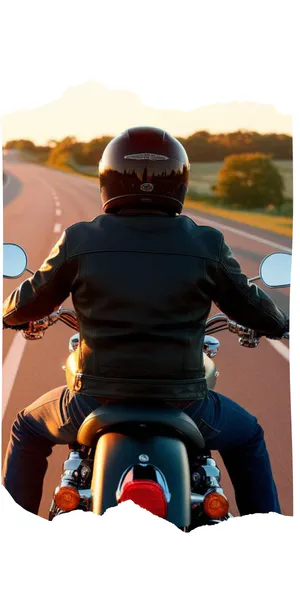 image of rider on a motorcycle - compare indiana motorcycle insurance quotes on Riders Share