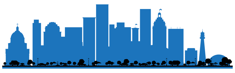 graphic image of city skyline - compare wisconsin motorcycle insurance quotes on Riders Share