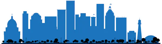 graphic image of city skyline - compare wisconsin motorcycle insurance quotes on Riders Share