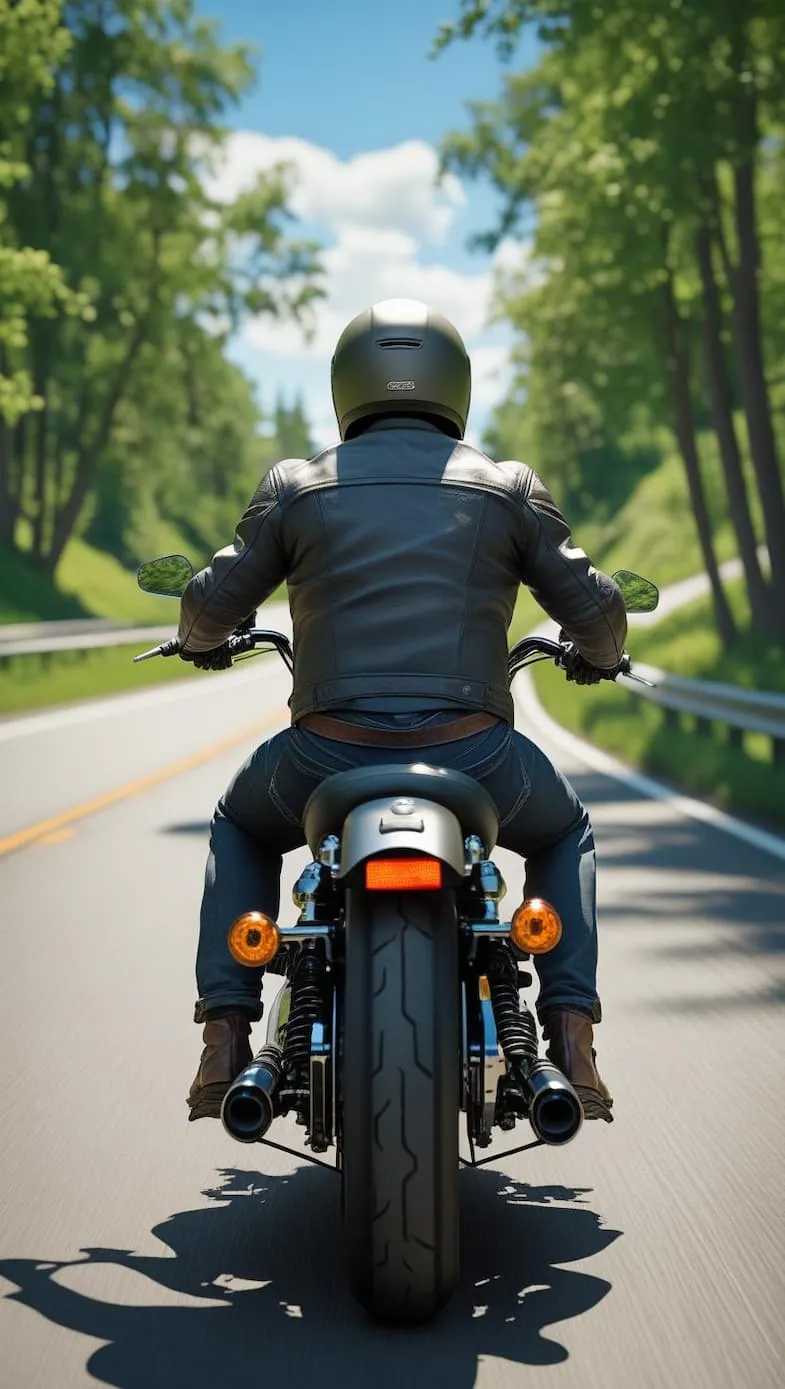 image of rider on a motorcycle - compare minnesota motorcycle insurance quotes on Riders Share