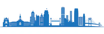 graphic image of city skyline - compare new jersey motorcycle insurance quotes on Riders Share