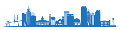 graphic image of city skyline - compare alabama motorcycle insurance quotes on Riders Share