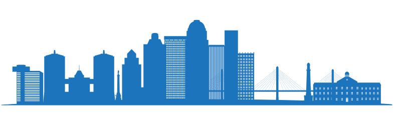 graphic image of city skyline - compare kentucky motorcycle insurance quotes on Riders Share