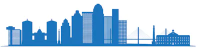 graphic image of city skyline - compare kentucky motorcycle insurance quotes on Riders Share
