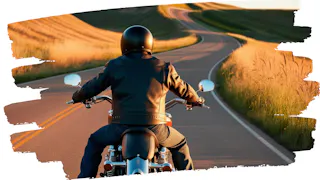 image of rider on a motorcycle - compare kansas motorcycle insurance quotes on Riders Share