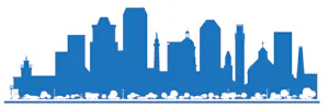 graphic image of city skyline - compare maryland motorcycle insurance quotes on Riders Share