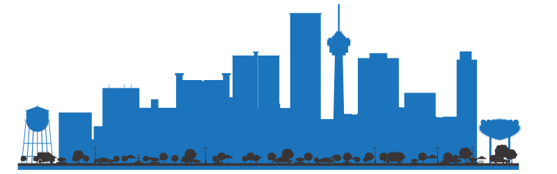graphic image of city skyline - compare nevada motorcycle insurance quotes on Riders Share