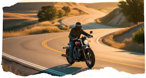 image of rider on a motorcycle - compare nebraska motorcycle insurance quotes on Riders Share