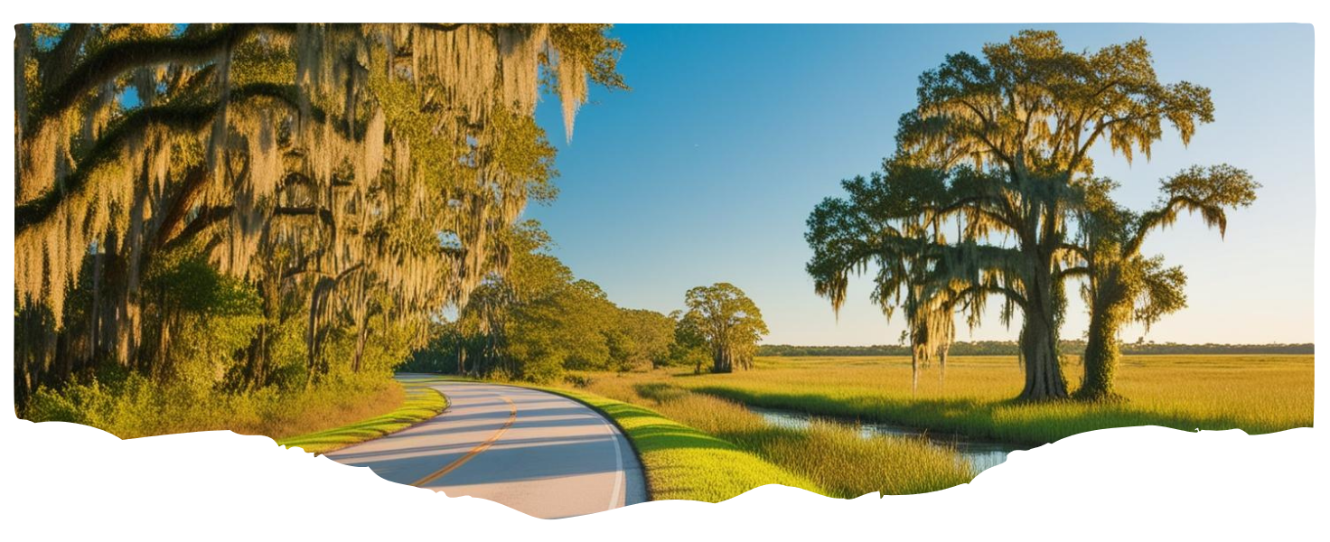 image of road in louisiana - compare louisiana motorcycle insurance quotes on Riders Share