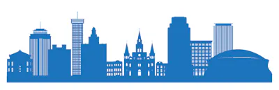graphic image of city skyline - compare louisiana motorcycle insurance quotes on Riders Share