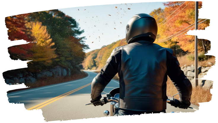image of rider on a motorcycle - compare new hampshire motorcycle insurance quotes on Riders Share