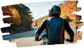 image of rider on a motorcycle - compare new hampshire motorcycle insurance quotes on Riders Share