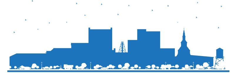 graphic image of city skyline - compare north dakota motorcycle insurance quotes on Riders Share
