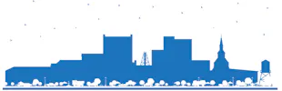 graphic image of city skyline - compare north dakota motorcycle insurance quotes on Riders Share