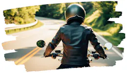 image of rider on a motorcycle - compare vermont motorcycle insurance quotes on Riders Share