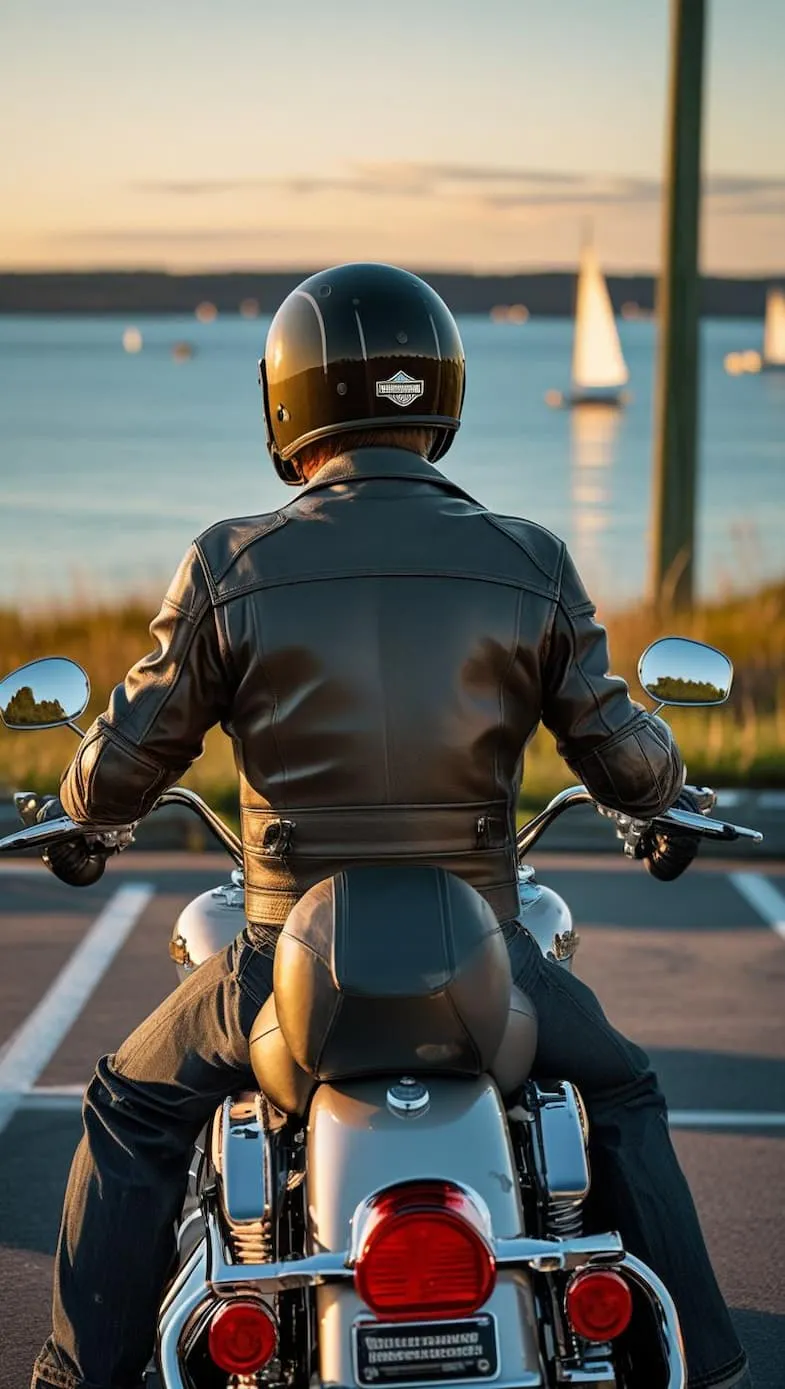 image of rider on a motorcycle - compare rhode island motorcycle insurance quotes on Riders Share
