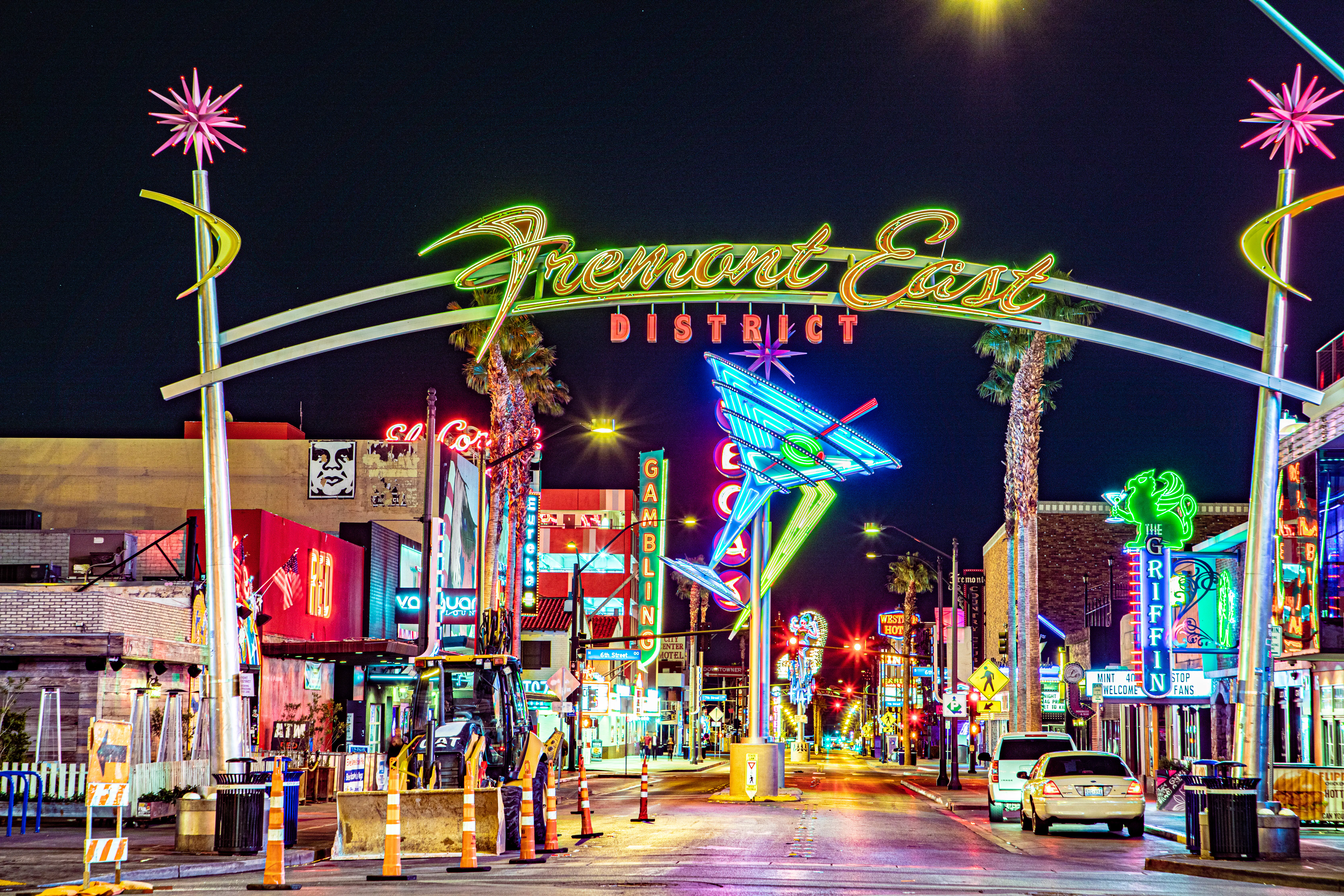 Fremont Street Experience in downtown Las Vegas with LED canopy