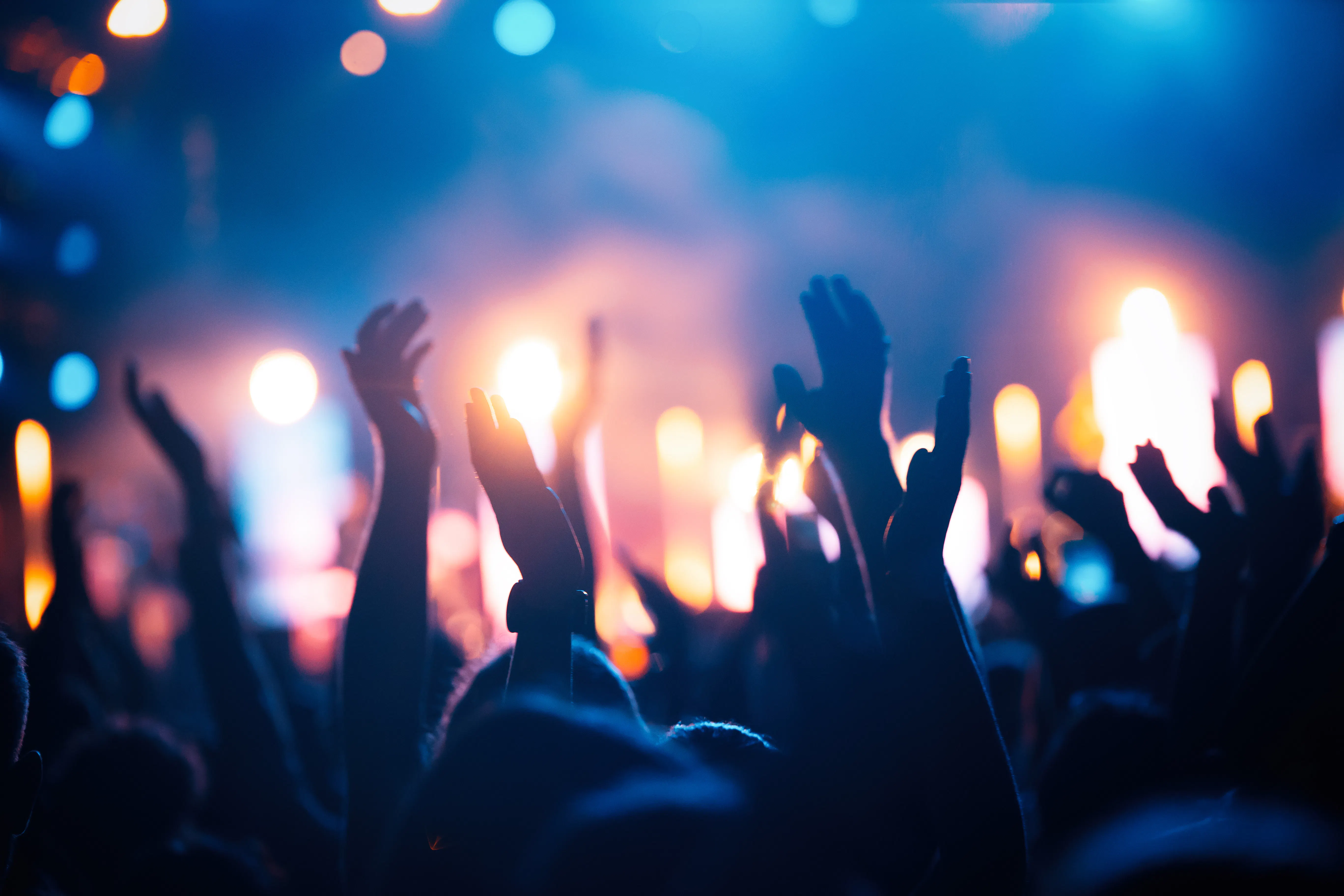 Live music venue stage with guitar amps and lighting in Seattle
