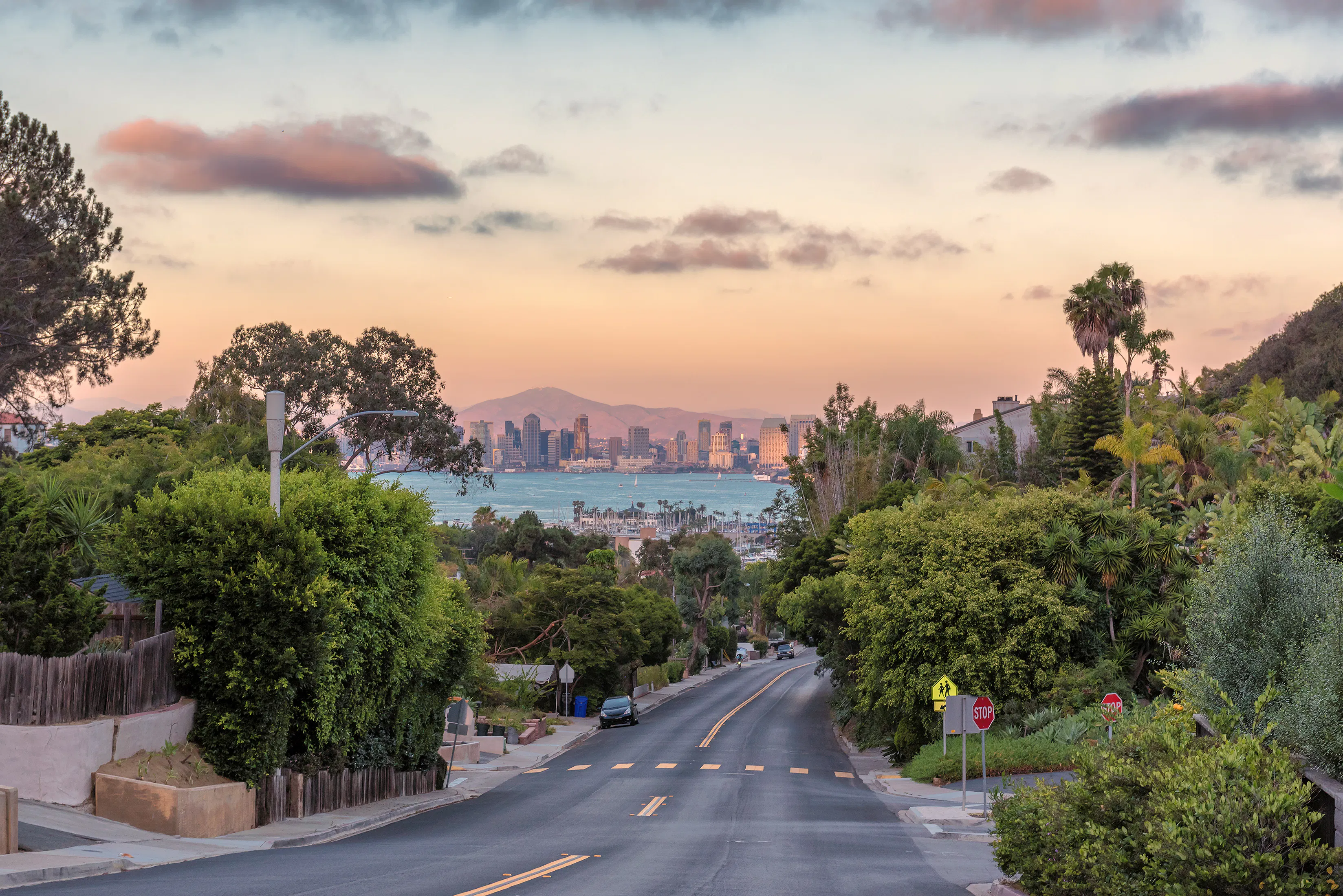 San Diego streets and transit through the city
