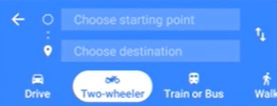 Google maps two-wheeler motorcycle and bike directions icon