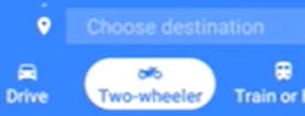 Google maps two-wheeler motorcycle and bike directions icon