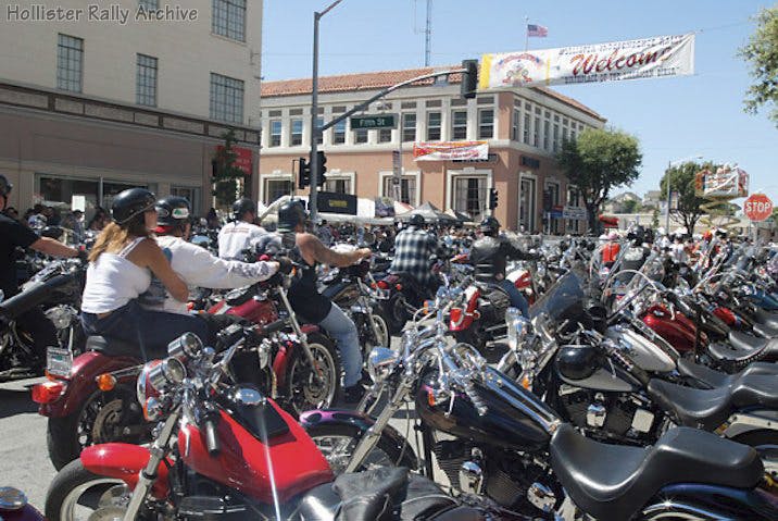 san benito street, rally features magnificent motorcycles, july motorcycle rally
