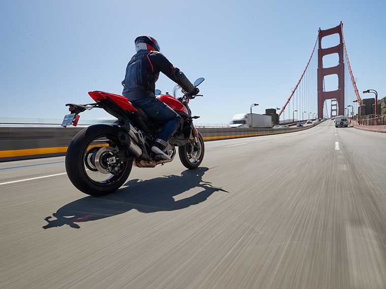 Ducati motorcycle ridden near Santa Clara, California.