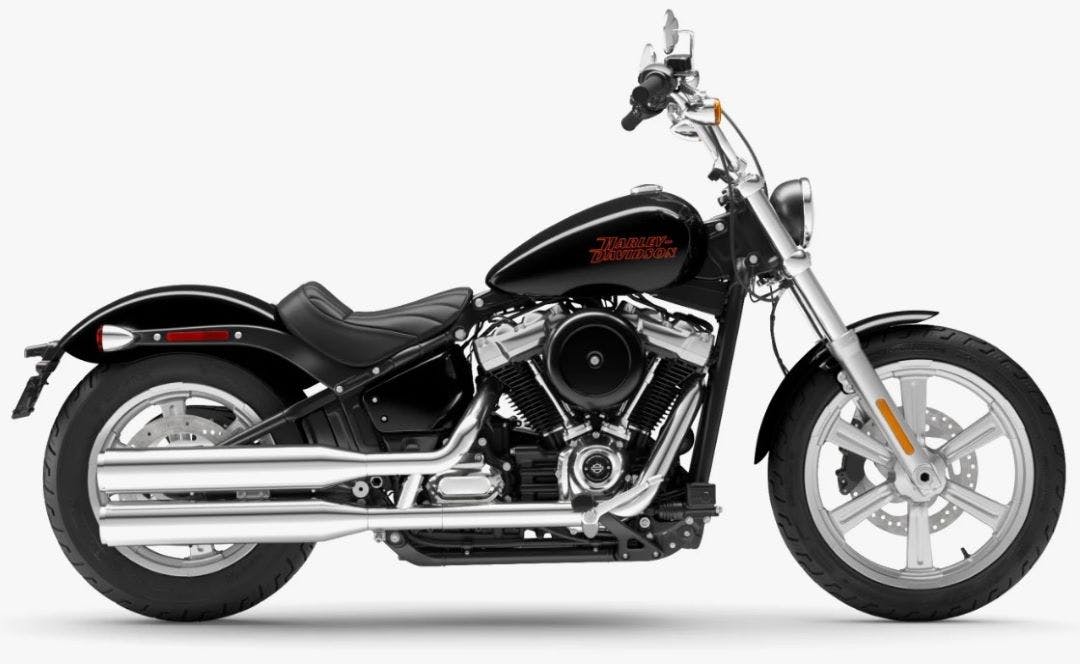 Stock picture of a Harley Davidson Softail Standard a great fit for women riders