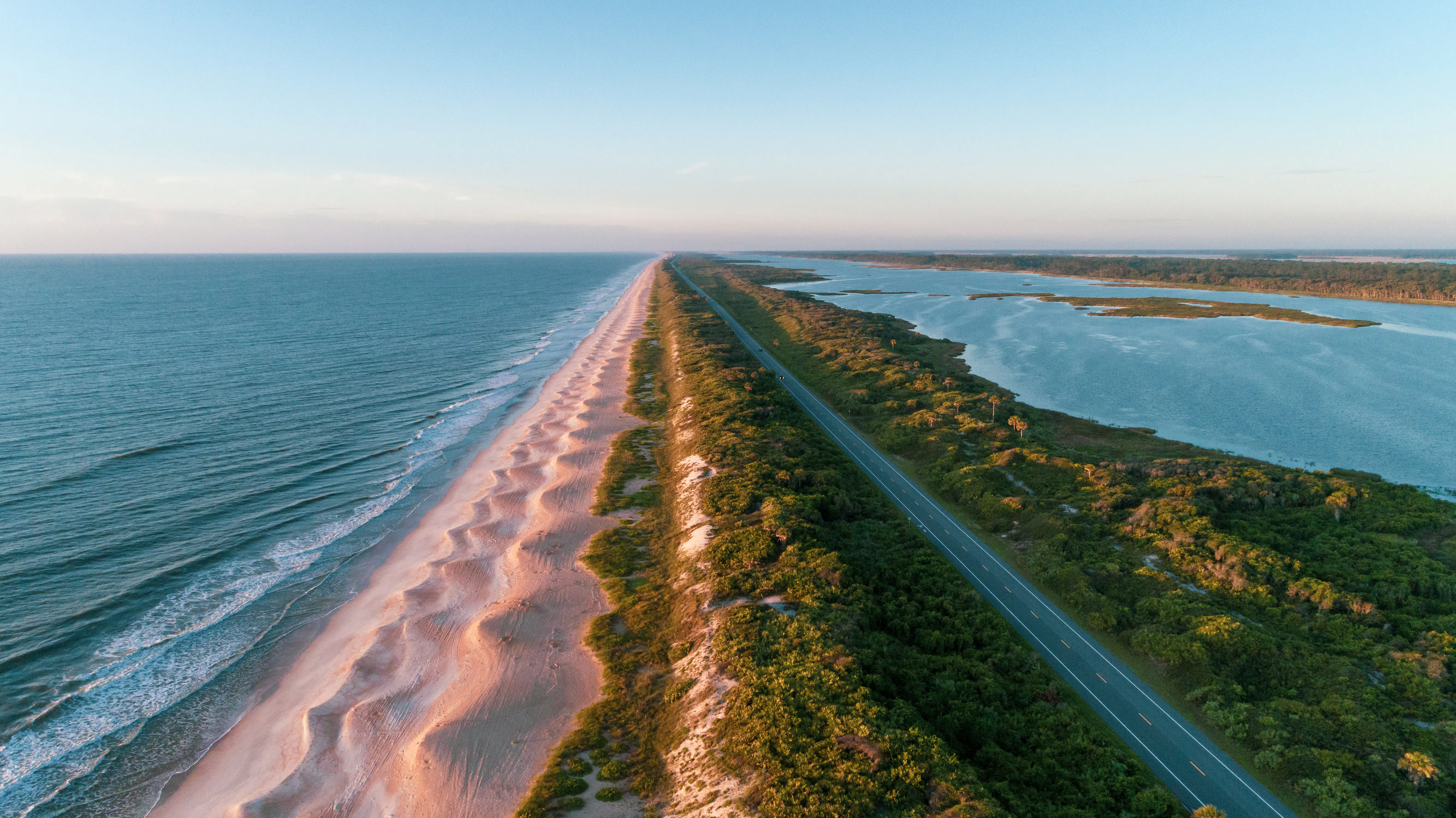 Motorcycle ride along a scenic Florida highway