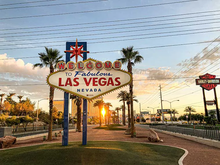 Señal de calle de Las Vegas, Nevada.