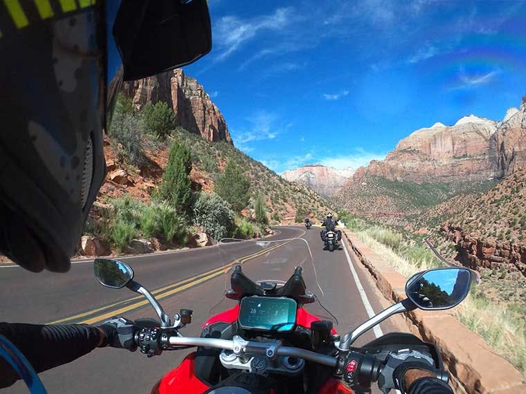 Ducati motorcycle ridden in Utah.