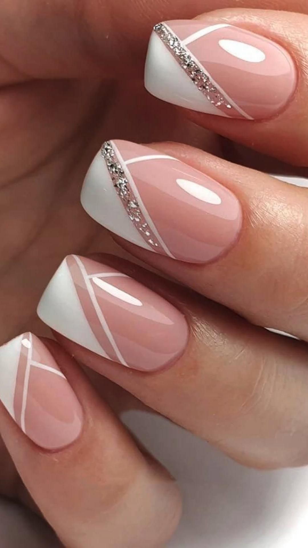 Salmon Pink and Aurora Color Nails. | NAIL ART GALLERY | MARIE BEAUTY SUPPLY