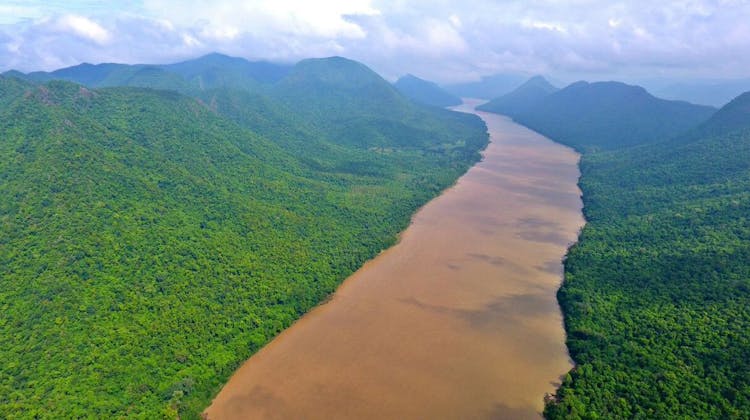 An Aerial view of Satkosia Geoge in Odisha