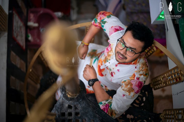 floral kurta for grooms