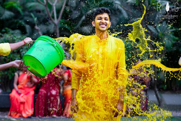 creative haldi shots for groom