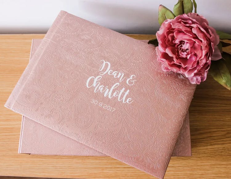 pastel shade wedding album