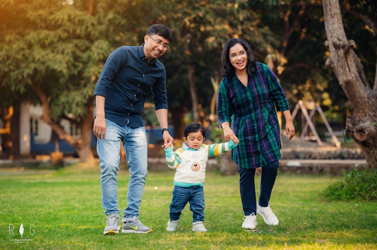 family picnic with baby