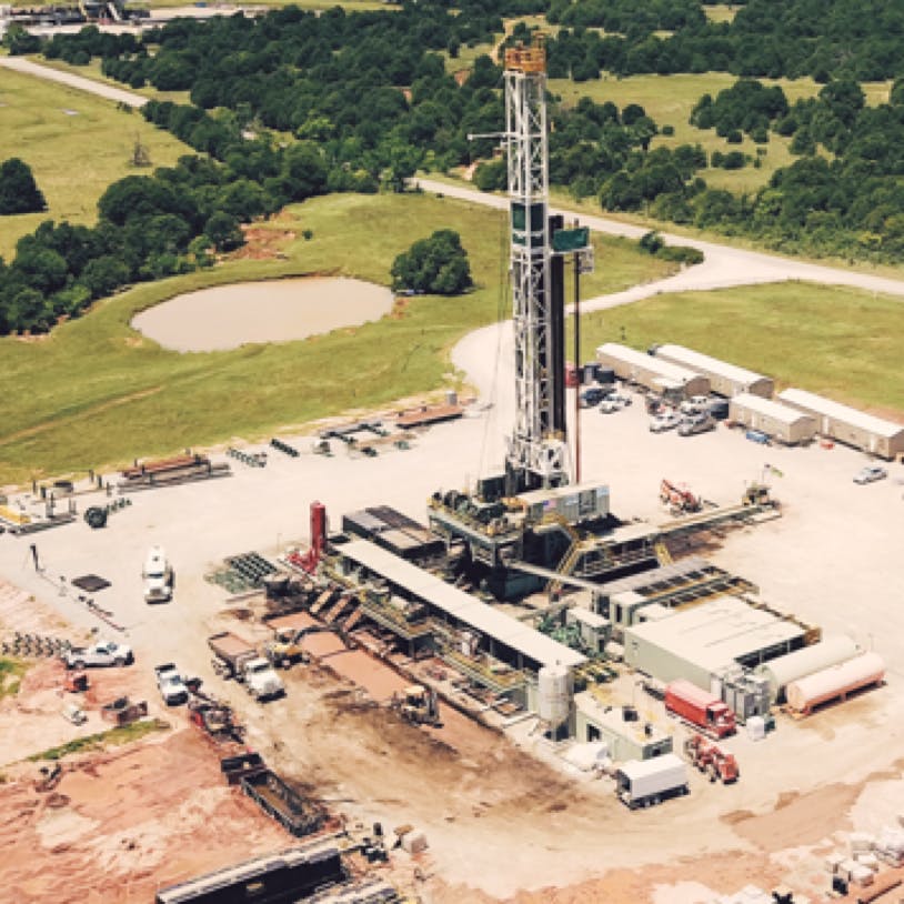An oil & gas drilling site.