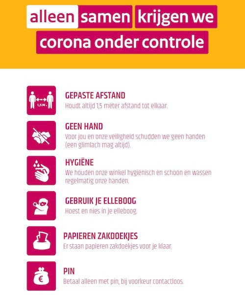 Afbeelding van Corona maatregelen