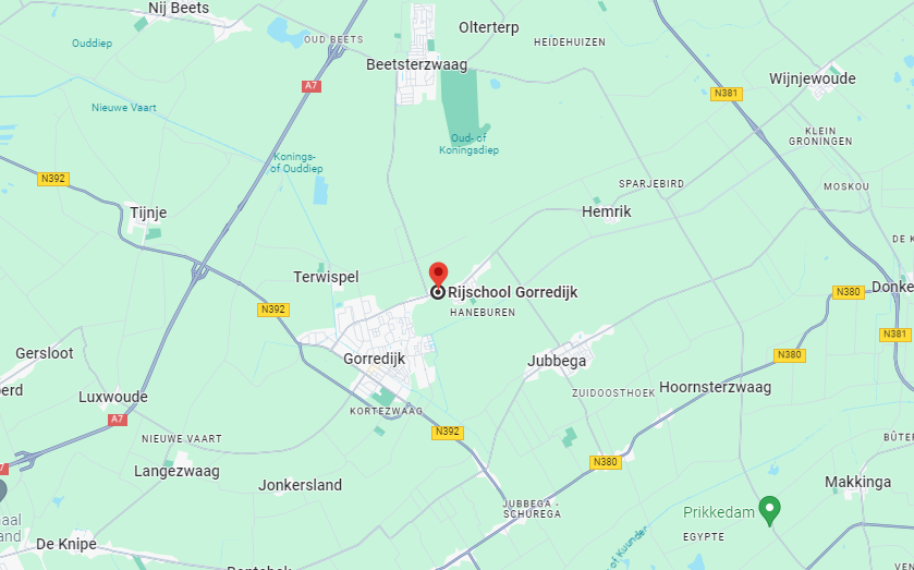 Kaart met de locatie van Rijschool Gorredijk