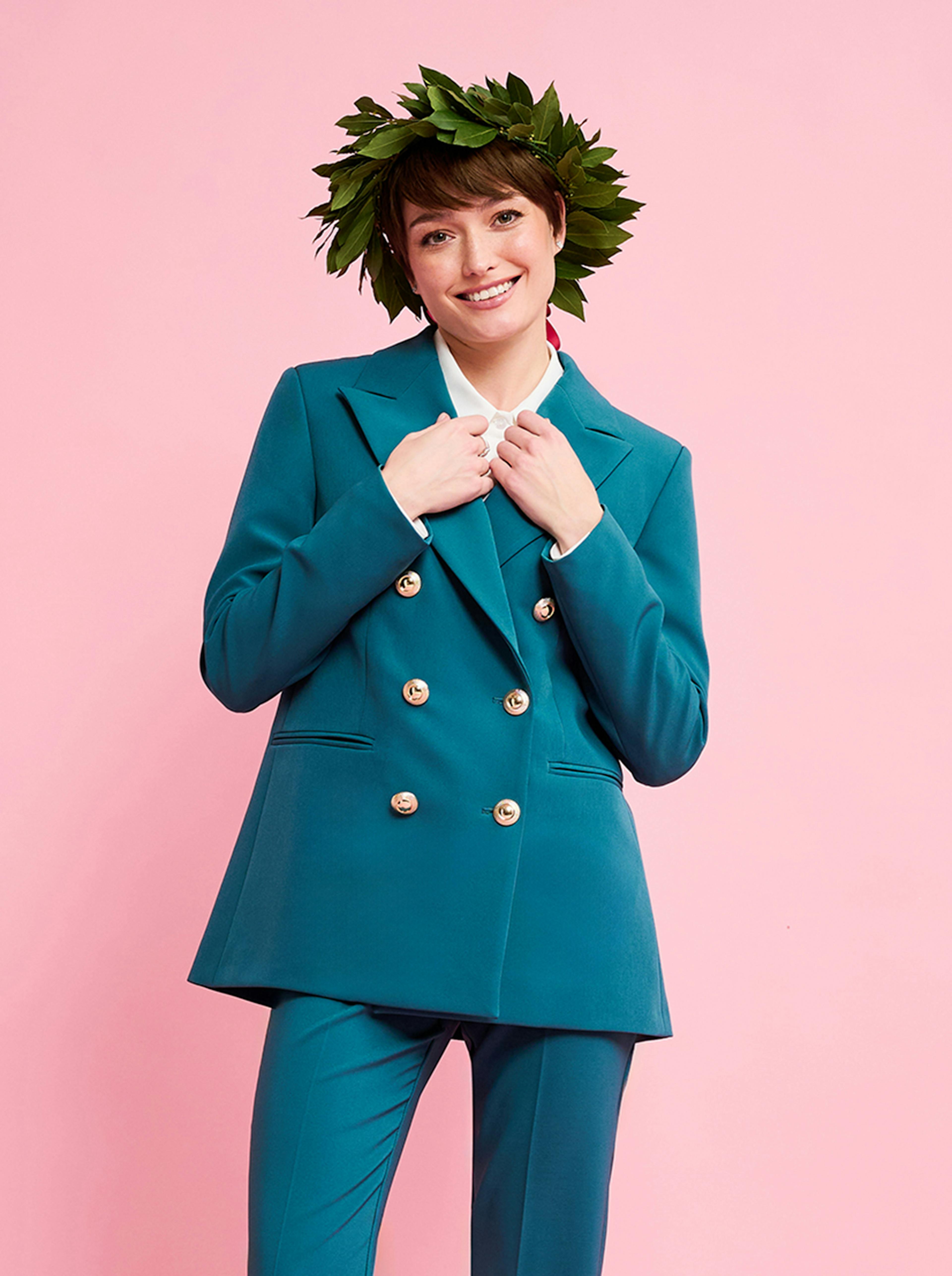 Graduated Girl with Green Suit