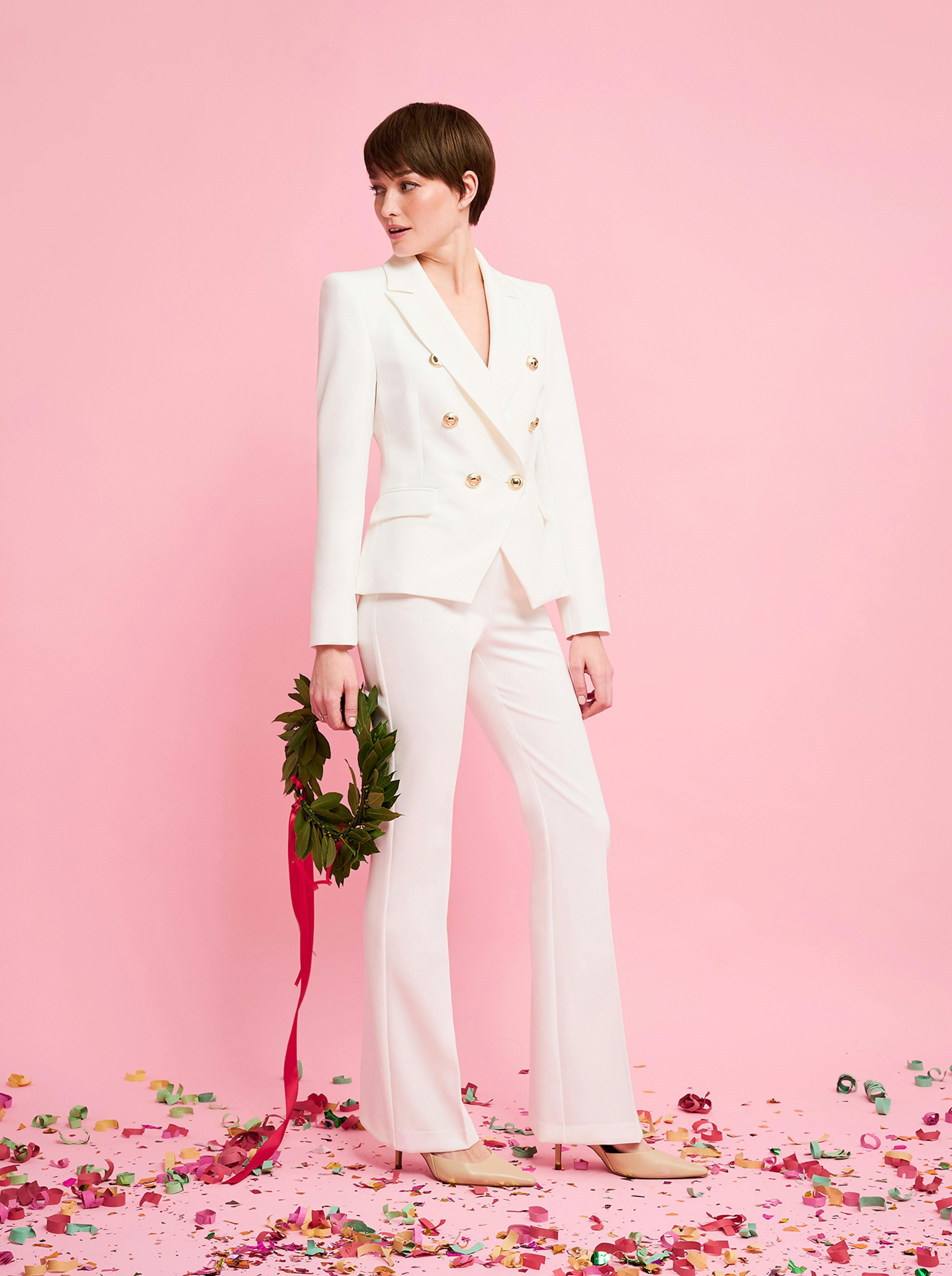 Girl with White Graduation Suit