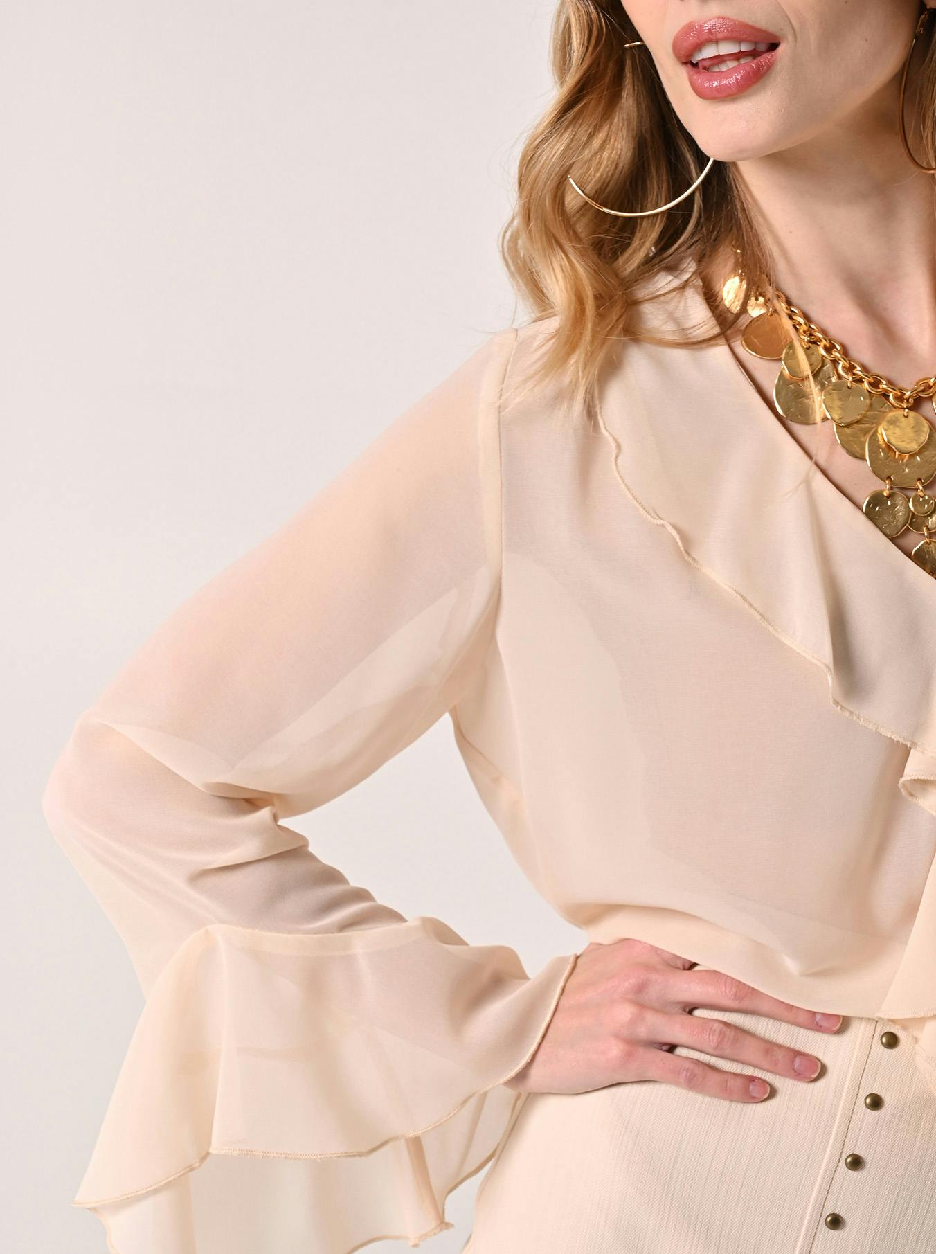Blusa beige chiaro