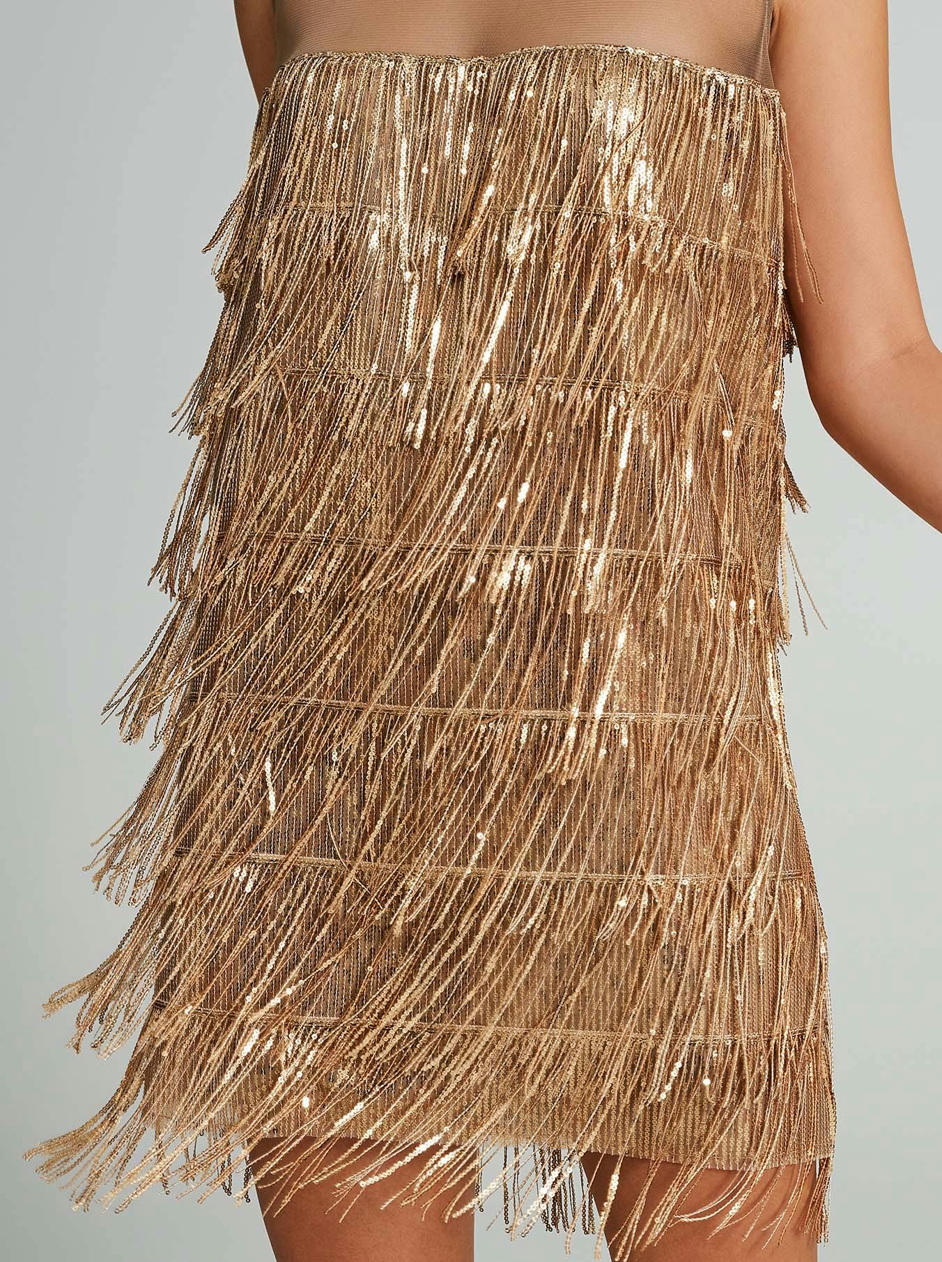 abito oro con frange Rinascimento