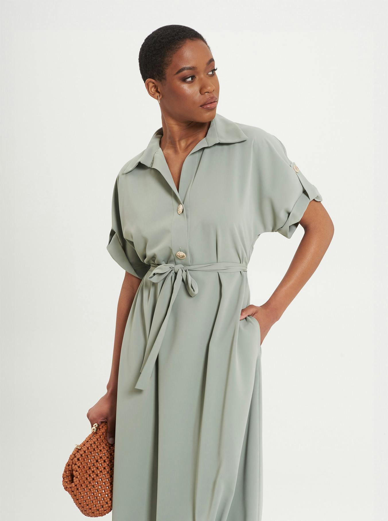 Abito verde salvia Rinascimento