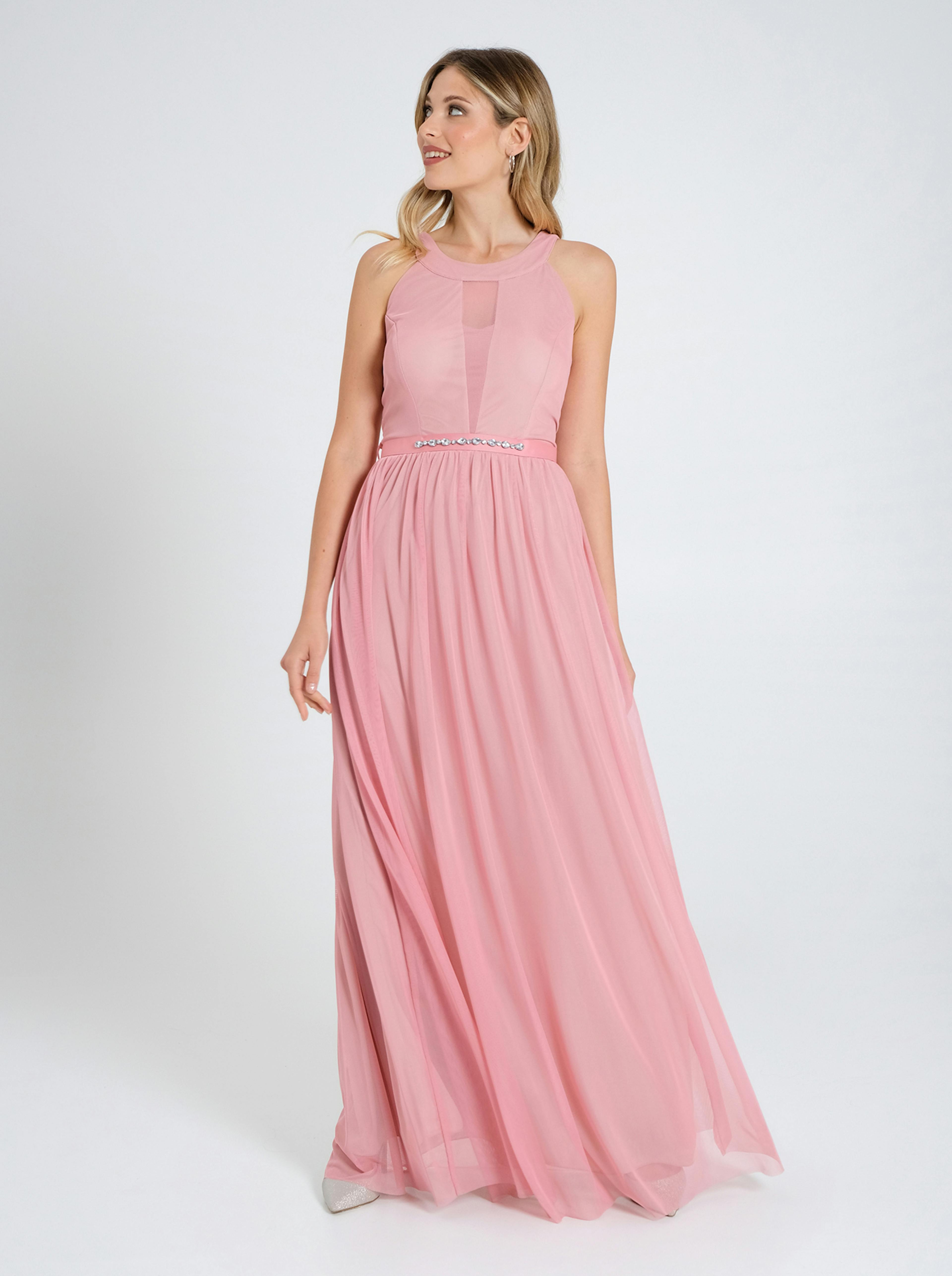 Robe en tulle rose antique