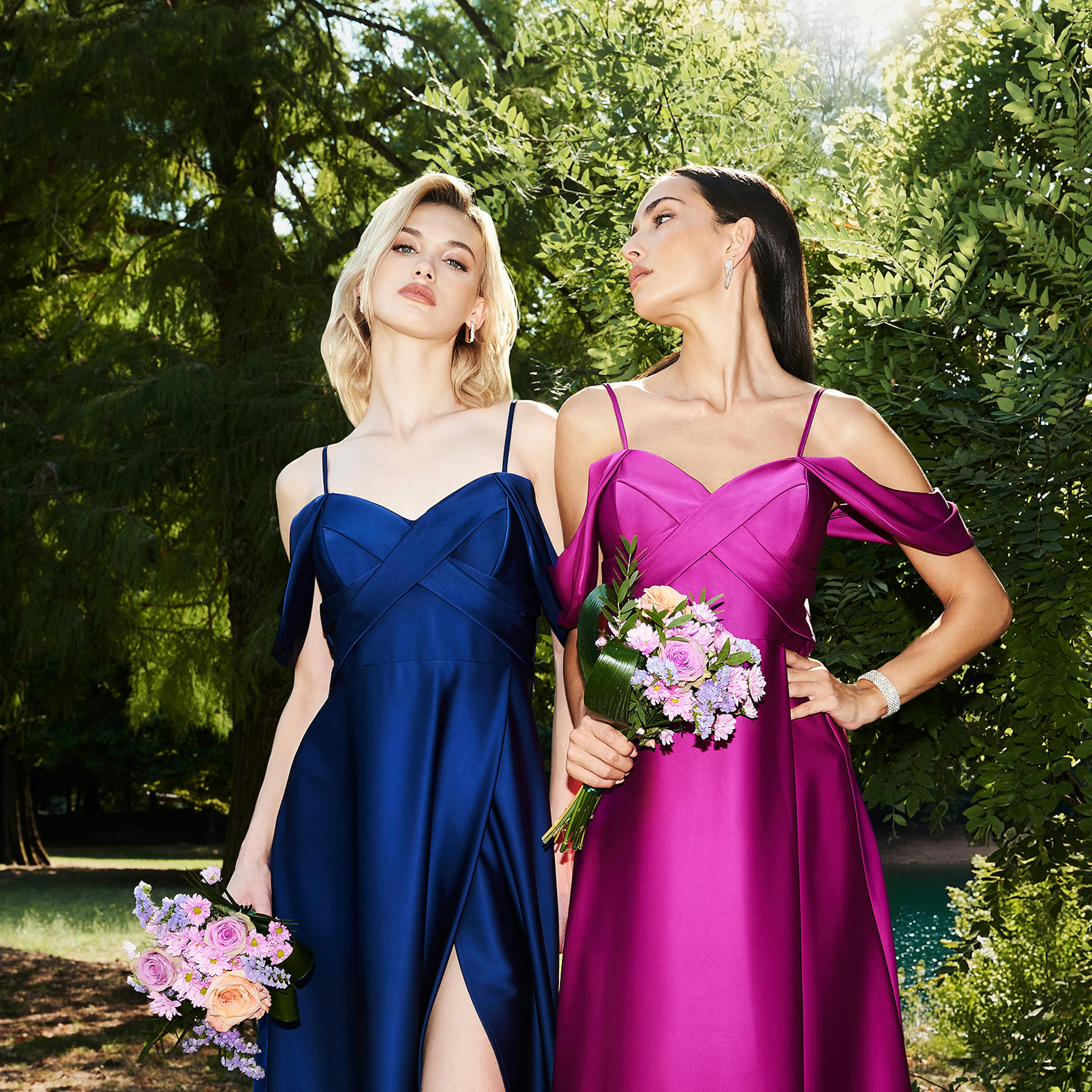 models with ceremony dresses