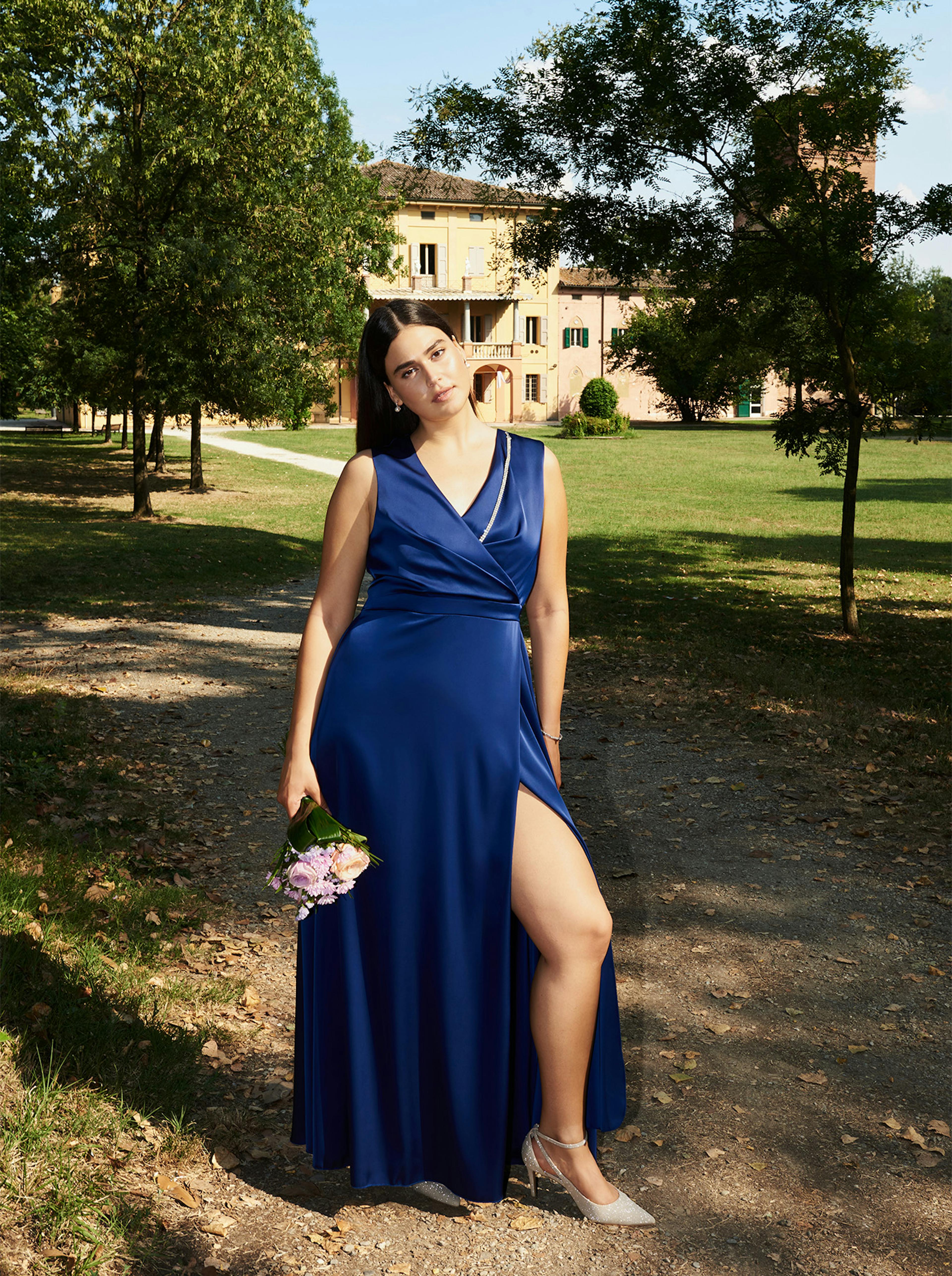 Curvy Blue Ceremony Dress