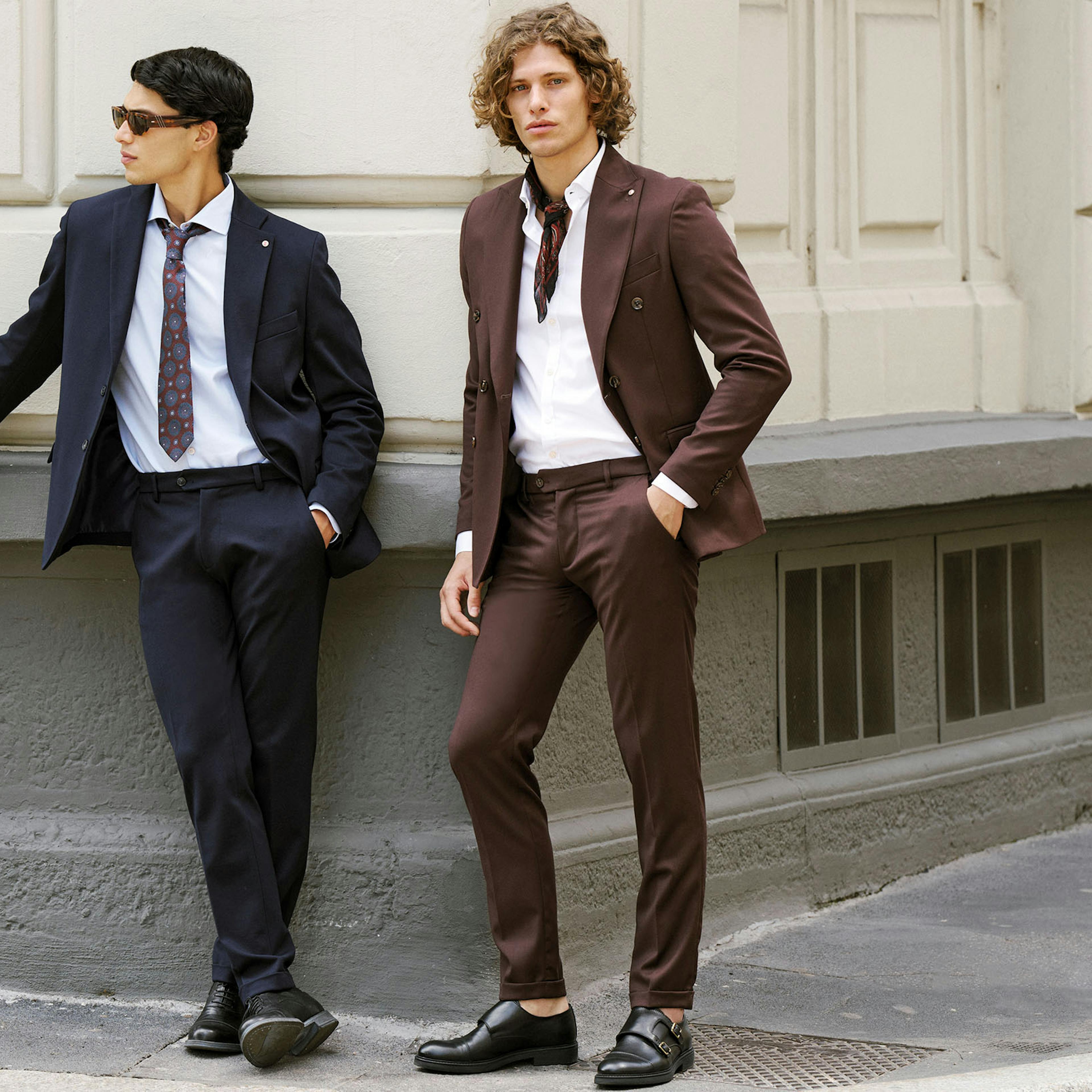 Male model with elegant suits