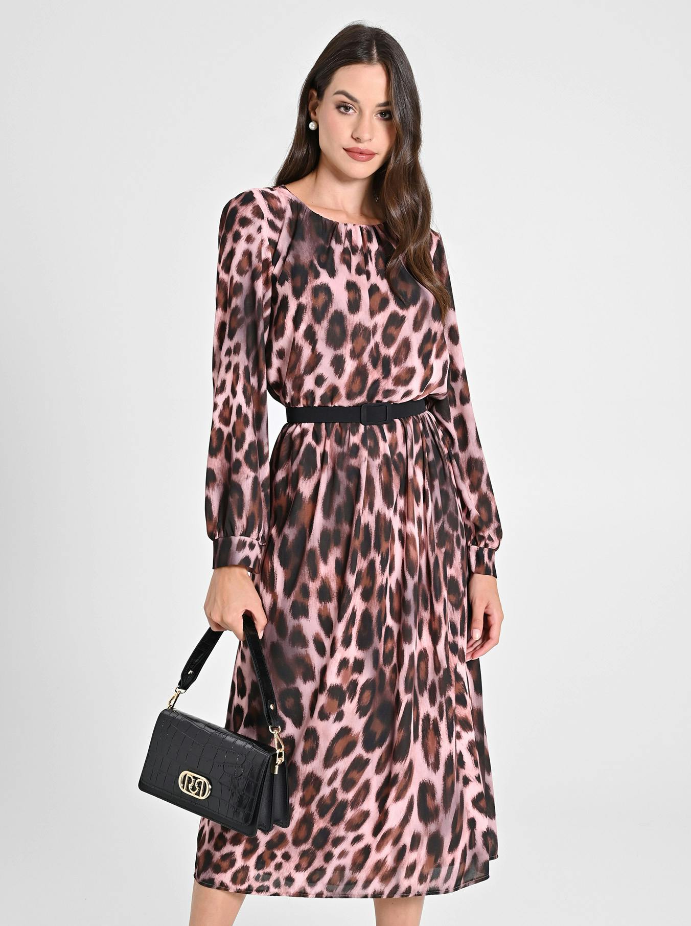 Abito pink animalier